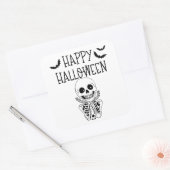 Happy Halloween Autocollant Vierkante Sticker (Envelop)