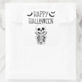 Happy Halloween Autocollant Vierkante Sticker (Tas)