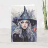 Happy Halloween Autumn Witch Design Kaart (Voorkant)