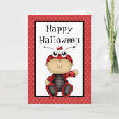 Happy Halloween Baby Ladybug Kaart (Voorkant)