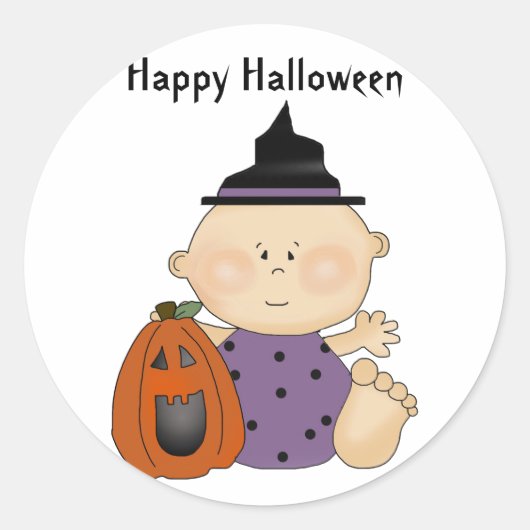 Happy Halloween Baby Pumpkin Fun Stickers (Voorkant)
