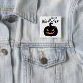 Happy Halloween Badge Vierkante Button 5,1 Cm (In situ)