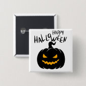 Happy Halloween Badge Vierkante Button 5,1 Cm (Voorkant /achterkant)