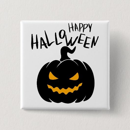 Happy Halloween Badge Vierkante Button 5,1 Cm (Voorkant)