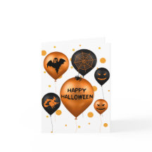 Happy Halloween-ballonkaart