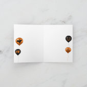 Happy Halloween-ballonkaart Kaart (Binnen)