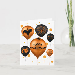 Happy Halloween-ballonkaart Kaart