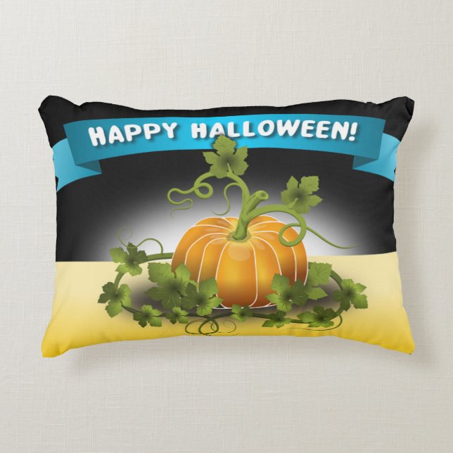 'HAPPY HALLOWEEN' BANNER ACCENT KUSSEN (Voorkant)