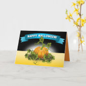 'HAPPY HALLOWEEN' BANNER KAART (Gele Bloem)