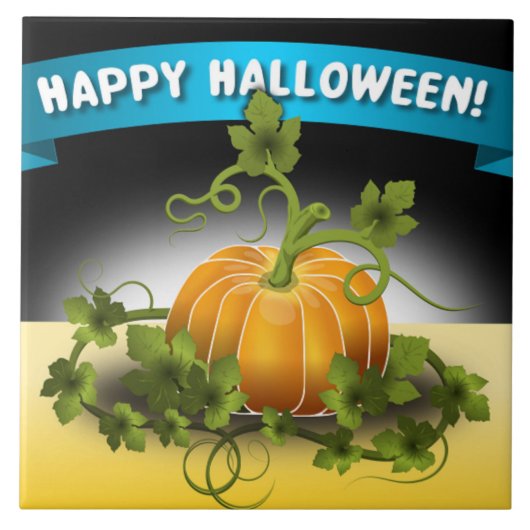 'HAPPY HALLOWEEN' BANNER TEGELTJE (Voorkant)