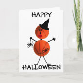 Happy Halloween Basketball Kaart (Voorkant)