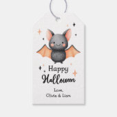Happy Halloween Bat Custom Gift Labels Cadeaulabel (Voorkant)