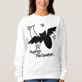 Happy Halloween Bat en Moon Sweatshirt (Voorkant)