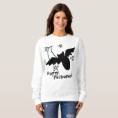 Happy Halloween Bat en Moon Sweatshirt (Voorkant volledig)