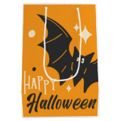 Happy Halloween Bat Gift Bag Medium Cadeauzakje (Achterkant)