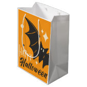 Happy Halloween Bat Gift Bag Medium Cadeauzakje (Achterkant Gekanteld)