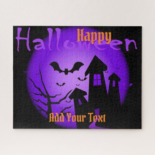 Happy Halloween Bat Legpuzzel (Horizontaal)