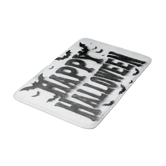 Happy Halloween - Bats Badmat (Gekanteld)