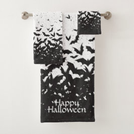 Happy Halloween Bats Bath Towel set Bad Handdoek