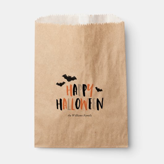 Happy Halloween Bats Bedankzakje (Voorkant)