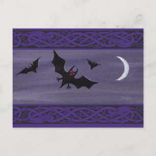 Happy Halloween Bats Briefkaart