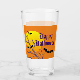 Happy Halloween Bats en de maan Glas