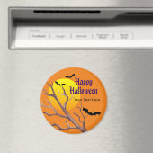 Happy Halloween Bats en de maan Magneet (Insitu (Vaatwasser))