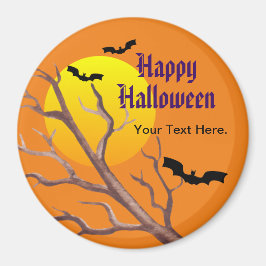 Happy Halloween Bats en de maan Magneet