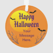 Happy Halloween Bats en de maan Ornament (achterkant)