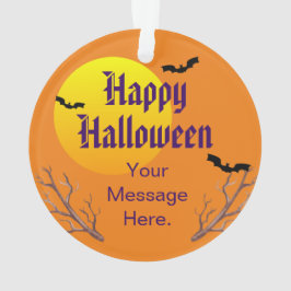 Happy Halloween Bats en de maan Ornament