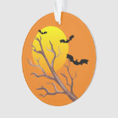 Happy Halloween Bats en de maan Ornament (voorkant)