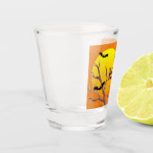 Happy Halloween Bats en de maan Shot Glas (Links)