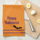 Happy Halloween Bats en de maan Theedoek (Quarter Fold)