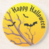 Happy Halloween Bats en de maan Zandsteen Onderzetter (Voorkant)