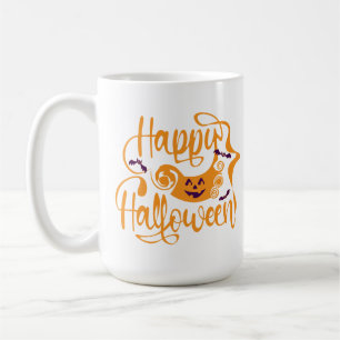 Happy Halloween bats jack o lantern Coffee Mok