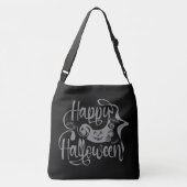 Happy Halloween bats jack o lantern Crossbody Tas (Achterkant)