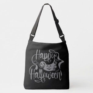 Happy Halloween bats jack o lantern Crossbody Tas