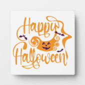 Happy Halloween bats jack o lantern Fotoplaat (Voorkant)