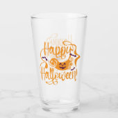 Happy Halloween bats jack o lantern Glas (Achterkant)