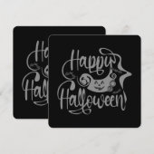Happy Halloween bats jack o lantern Kaart (Voorkant / Achterkant)