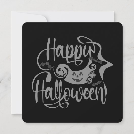 Happy Halloween bats jack o lantern Kaart (Voorkant)