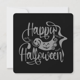 Happy Halloween bats jack o lantern Kaart