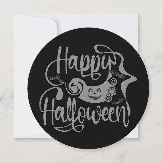 Happy Halloween bats jack o lantern Kaart (Voorkant)
