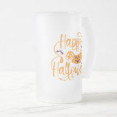Happy Halloween bats jack o lantern Matglas Bierpul (Voorkant rechts)