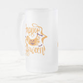 Happy Halloween bats jack o lantern Matglas Bierpul (Voorkant links)