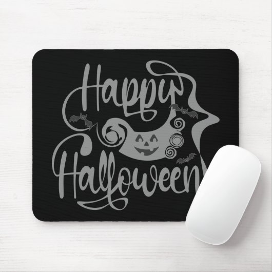 Happy Halloween bats jack o lantern Muismat (Met muis)