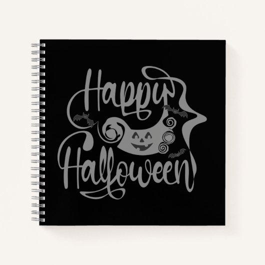 Happy Halloween bats jack o lantern Notitieboek (Voorkant)