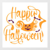 Happy Halloween bats jack o lantern Raamsticker (Vel)