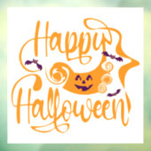 Happy Halloween bats jack o lantern Raamsticker (Vel 3)