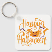 Happy Halloween bats jack o lantern Sleutelhanger (Voorkant)